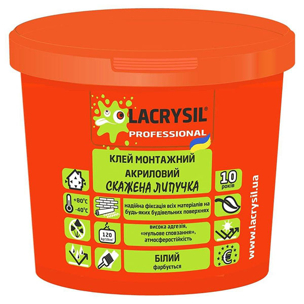 Клей универсальный монтажный Lacrysil Сумасшедшая липучка 6 кг 