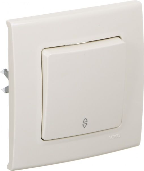 Перемикач прохідний одноклавішний Viko Linnera без підсвітки 10 А 250В кремовий 90401004