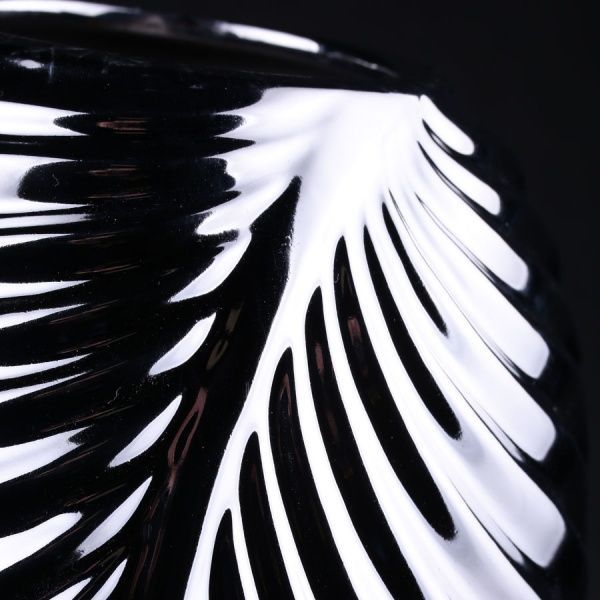 Ваза керамічна Feather 17х14,4х36,3 см, срібна