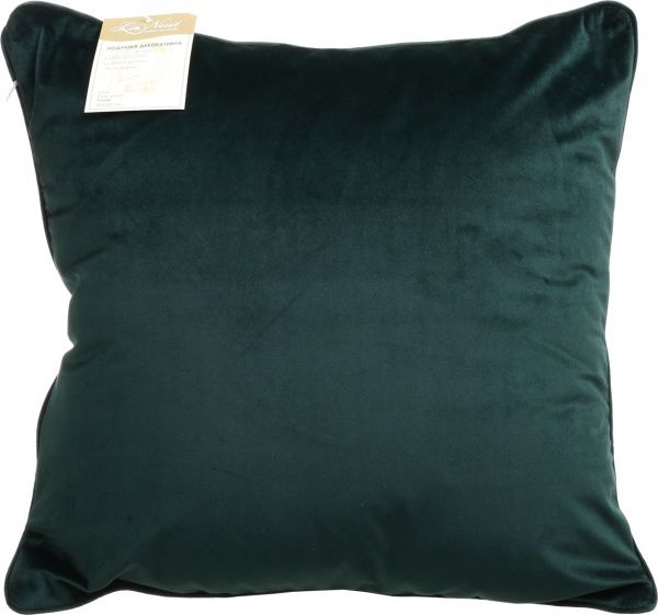 Подушка декоративная Велюр 45x45 см темно-зеленый La Nuit 