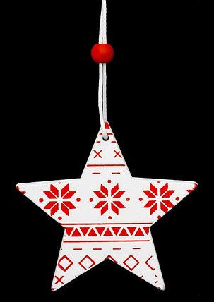 Набор подвесок Звезда 4 шт./уп. 6,5 см