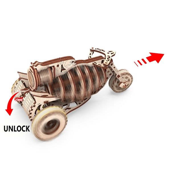 Дерев'яний 3D-конструктор Mr.Playwood Механічна машина «Старбайк» 10104