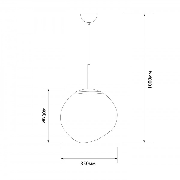 Підвіс Светкомплект Elio PL 350 1x60 Вт E27 золото 