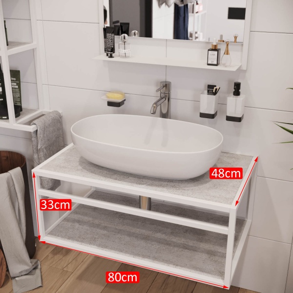 Тумба під умивальник Altstahl Tero 0 (766x330x466) біла