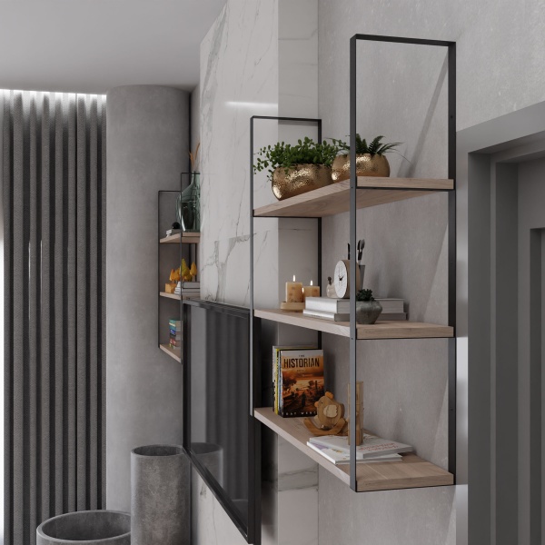 Кронштейн для полиць Valore Потрійний прямокутник Loft SB-TR-28