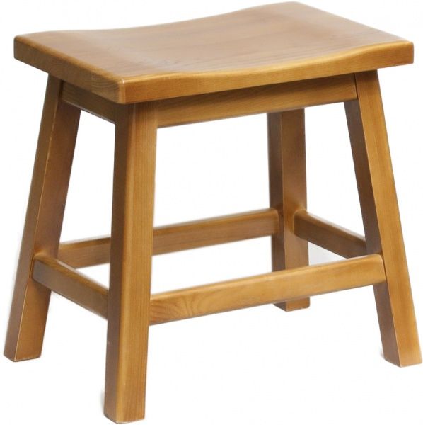 Табурет РПМК Волна 45х45х30 см коричневый / дуб 