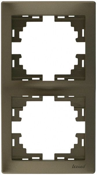 Рамка двомісна Lezard MIRA вертикальна світло-коричневий 701-3100-152