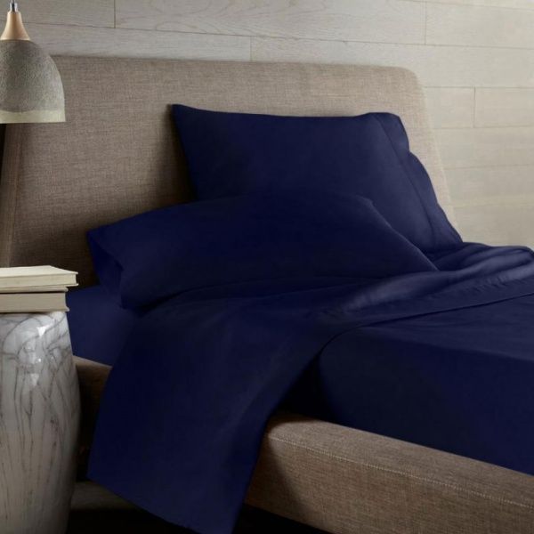 Наволочка сатин гладкокрашеный 50x70 см синий La Nuit 