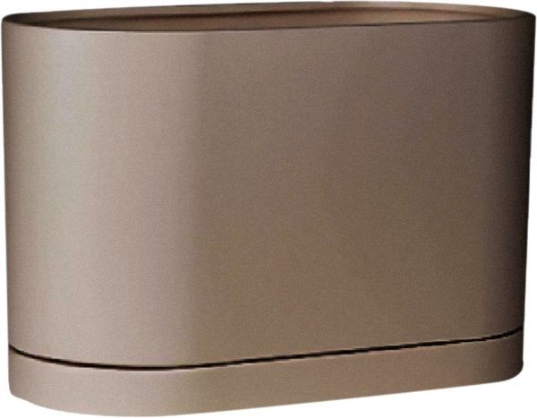 Горшок керамический Larsan с поддоном высокий овальный 8 л бежевый 