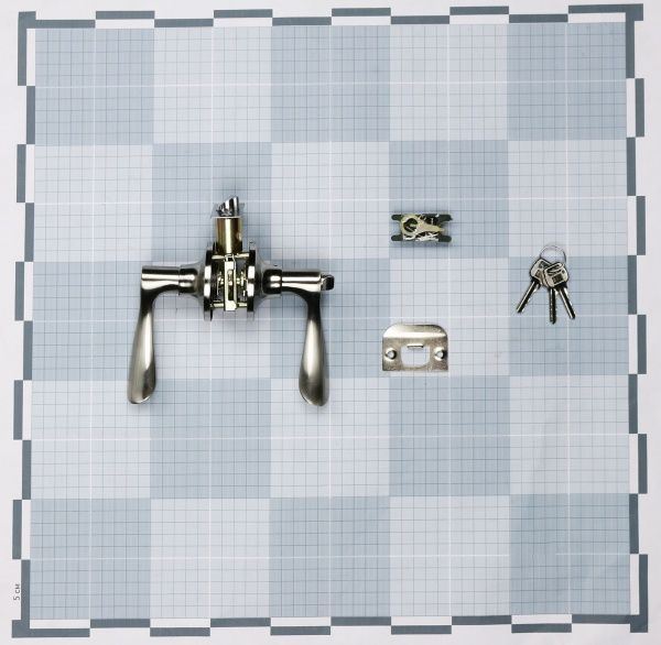 Ручка на розетці RDA 891 ключ-фіксатор матовий нікель