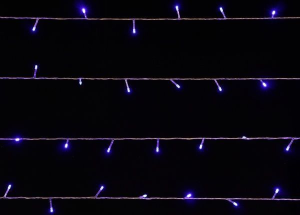 Электрогирлянда линейная внутренняя и внешняя встроенный светодиод (LED) 120 ламп 12м синяя