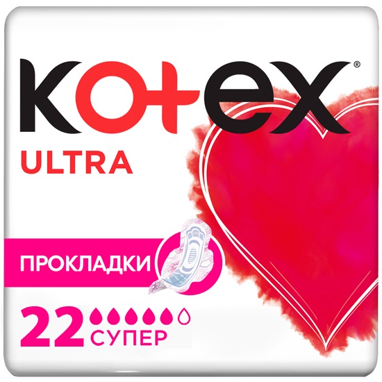 Прокладки гігієнічні Kotex Ultra Super Quadro 22 шт.