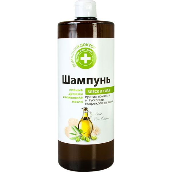 Шампунь Домашній Лікар Пивні дріжджі та оливкова олія 1 л