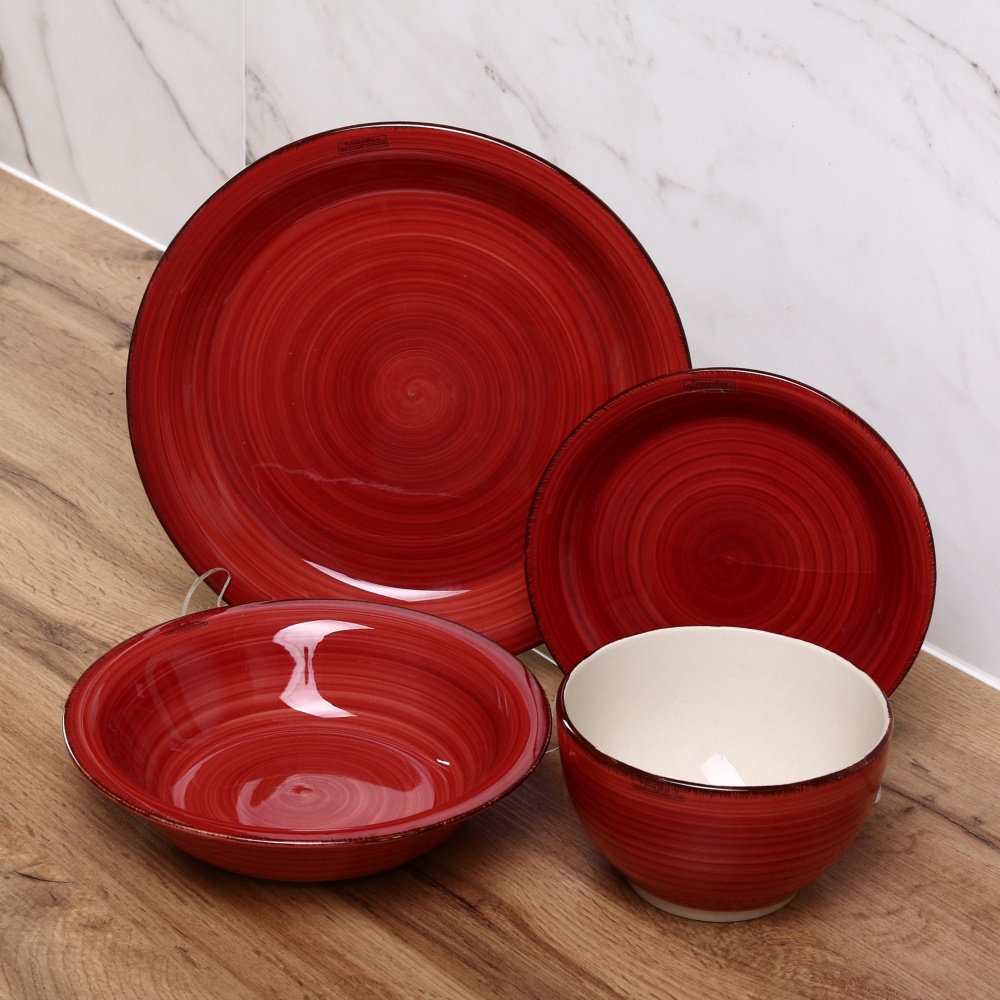 Тарілка обідня Fiora Retro Red 19 см