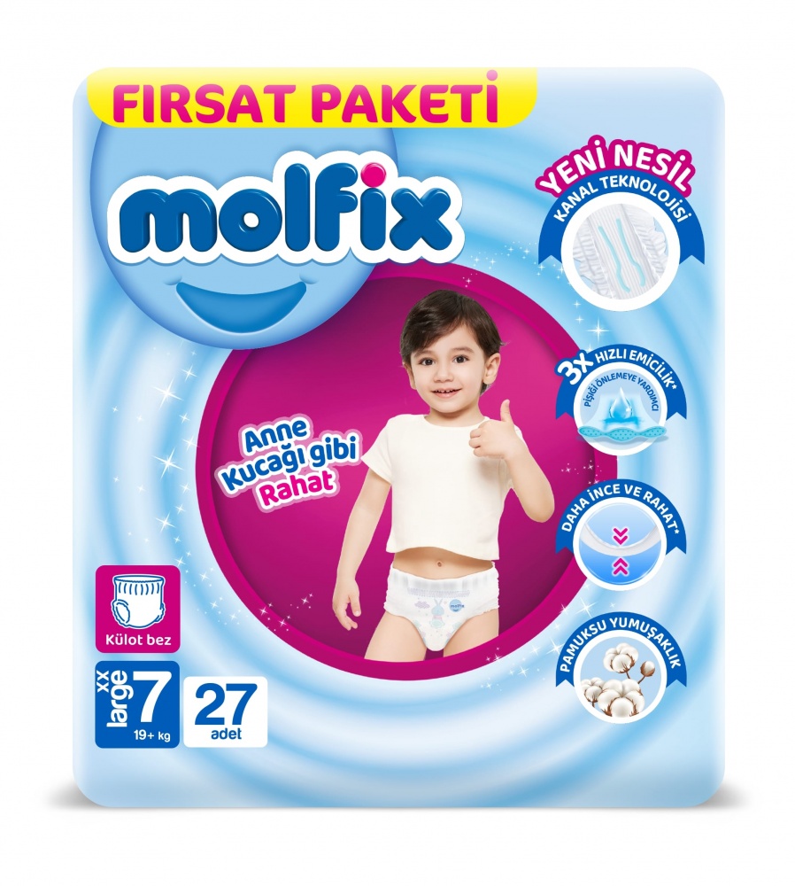 Підгузки-трусики Molfix Pants 7 19+ кг 27 шт.