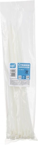 Стяжка кабельная Другое 7.2x400 мм 50 шт. белый 