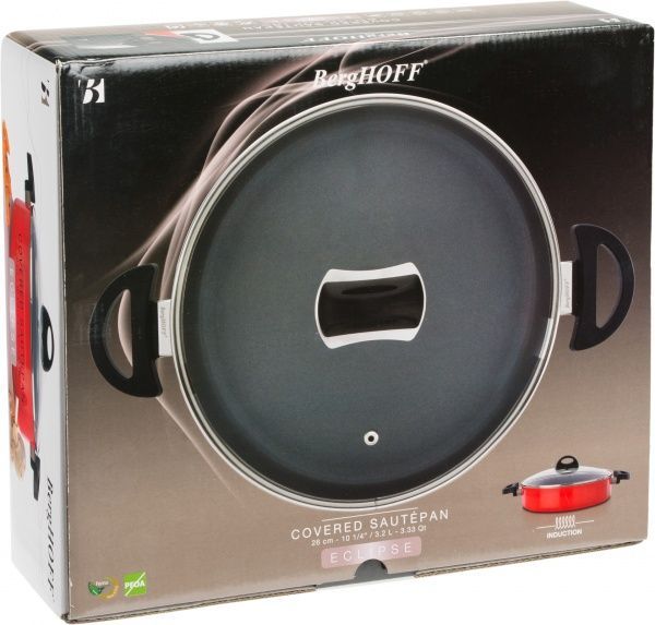 Сотейник с крышкой Eclipse 3,2 л 26 см красный BergHOFF