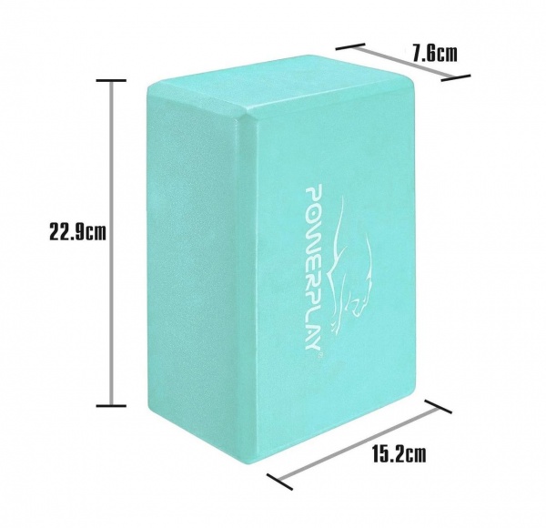 Блок для йоги PowerPlay OS PP_4006_Mint_Yoga_Brick м'ятний 