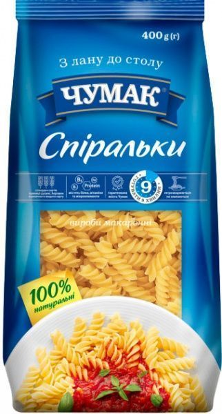 Макароны Чумак Спиральки 400 г 4820156766416 