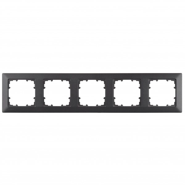 Рамка п'ятимісна Siemens Line карбон 5TG25556