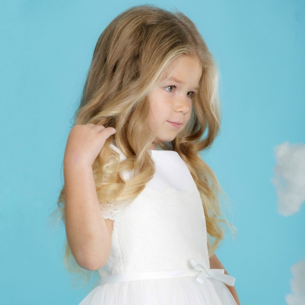 Платье Maya-MI 0105-0029-0 р.116 молочный 