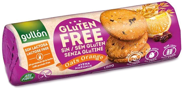 Печиво Gullon Печиво GULLON без глютену вівсяне з апельсином 180 г 