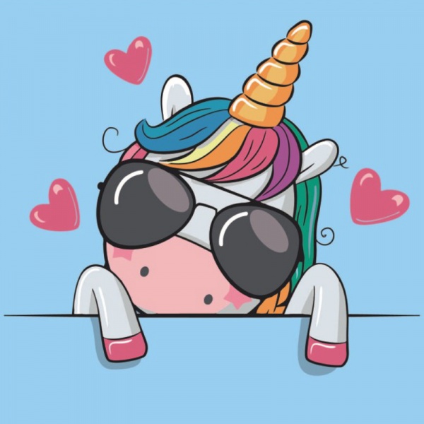 Розмальовка за номерами Strateg Модний єдинорожка 30х30 см ES003