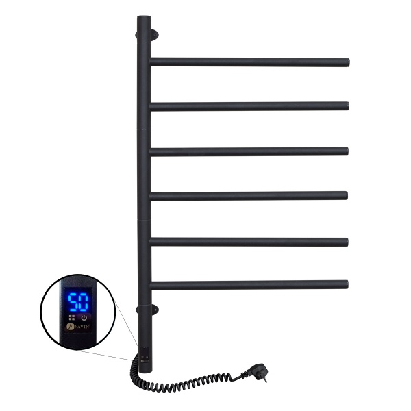 Полотенцесушитель электрический NAVIN Arabesque 480х800 Sensor с таймером черный муар (12-223033-4880) 