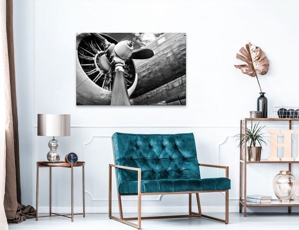 Репродукція Аероплан з ефектом срібла 113x85 см Styler 