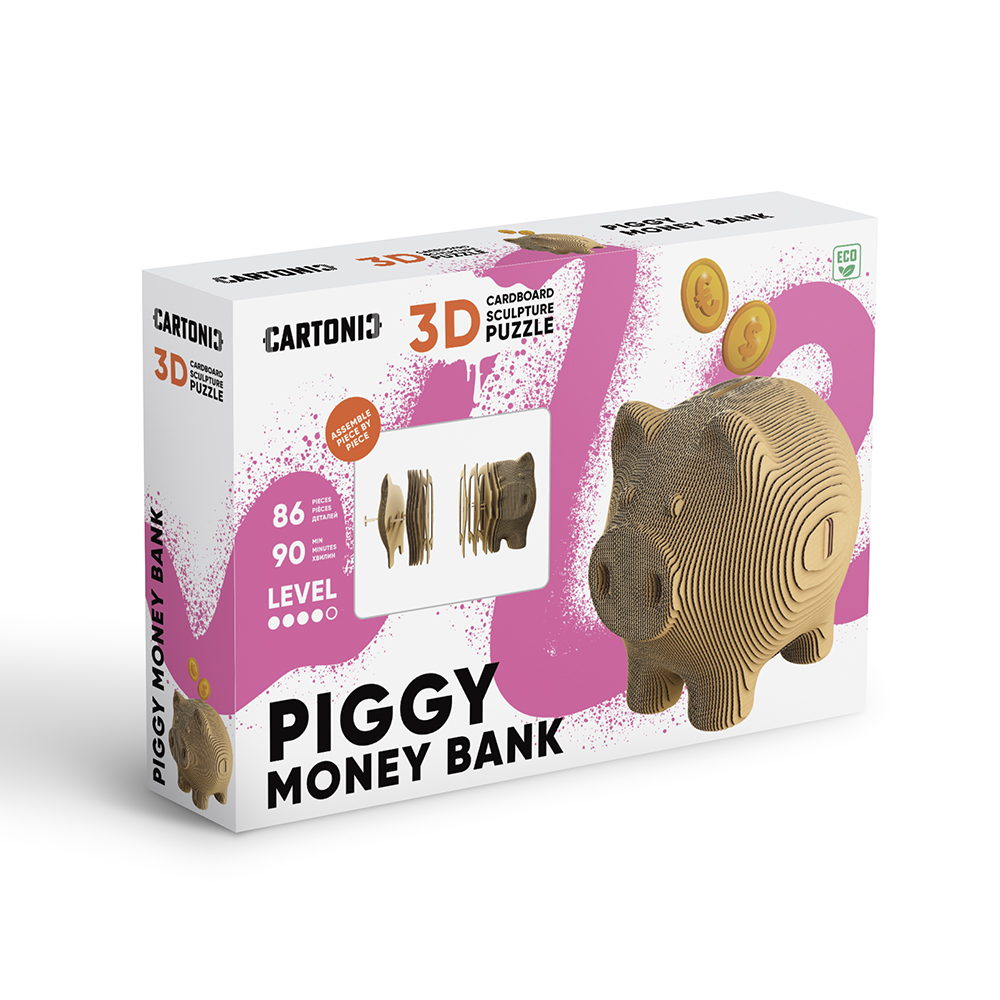 Конструктор картонный Cartonic 3D Puzzle PIGGY MONEY BANK CARTPIGGY