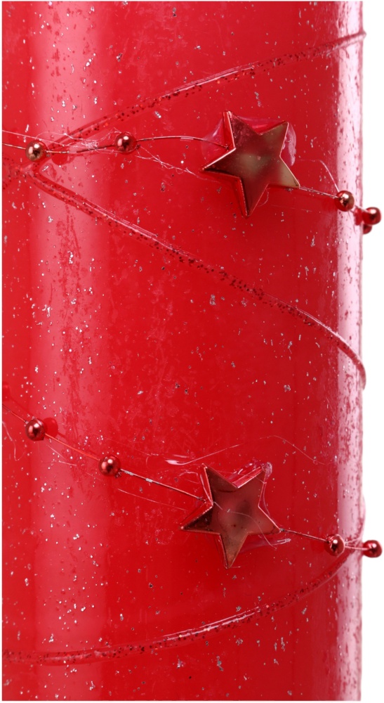 Свічка декоративна Циліндр гірлянда 60х130 мм червона 190 г Pako-If