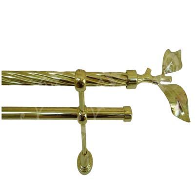 Карниз двойной Кардинал Антик Лист розы 2.4 м