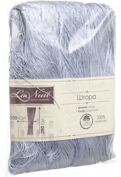 Штора-нити Нитки 300x280 см голубой UP! (Underprice)