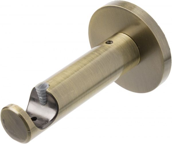 Тримач для карниза Gardinia Memphis відкритий одинарний набірний d16 мм антична латунь 