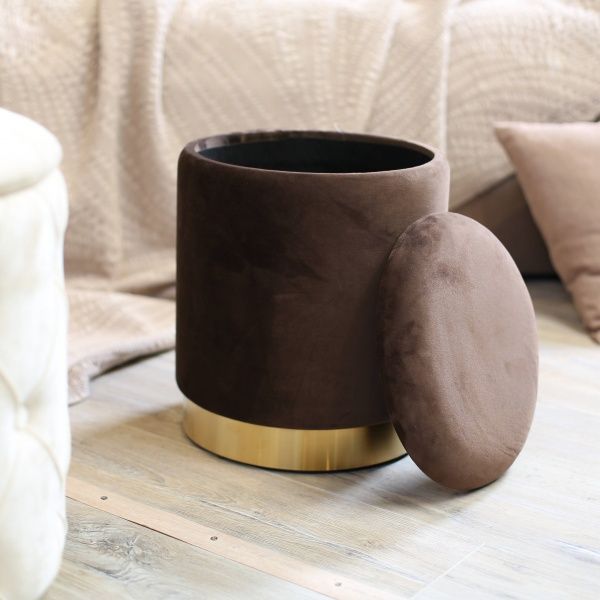 Сундук-пуф Francois 36х36х44 см темно-коричневый 