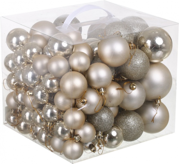 Набор елочных шаров цвет в ассортименте d 40 мм 100 шт./уп.