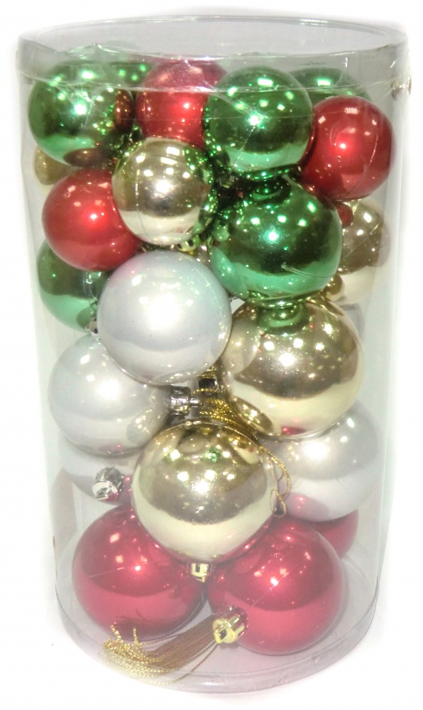 Набор елочных шаров Традиция EPI-19054-58 в ассортименте d 40 мм 30 шт./уп.