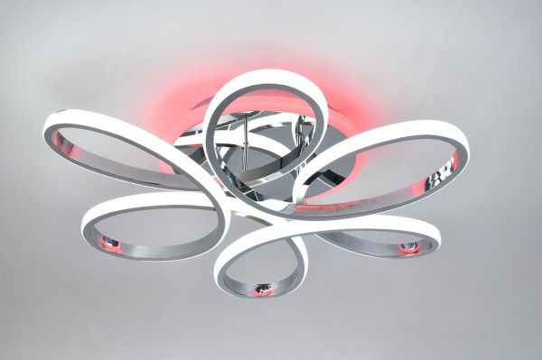 Люстра светодиодная Hopfen Gemini CHR-RGB с пультом ДУ 110 Вт хром 