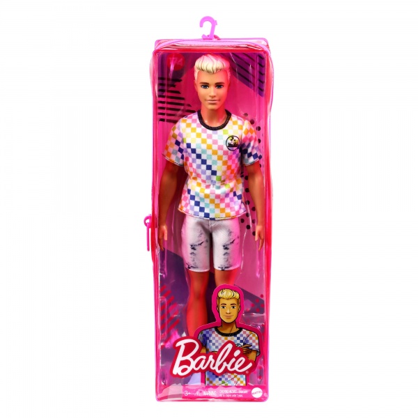 Кукла Barbie Кен Модник в клетчатой футболке
