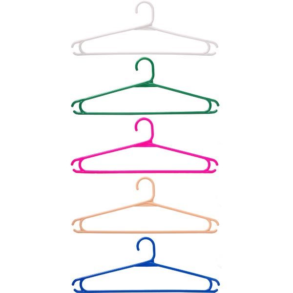 Набор вешалок Стандарт цветные 5 шт