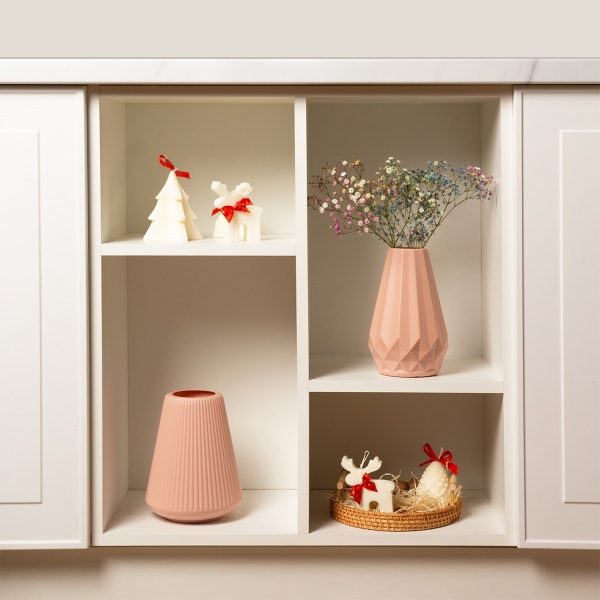 Ваза пластиковая MVM DH-FLOWERS-04 PINK 20 см 