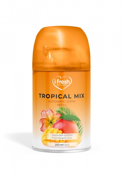Сменный баллон для автоматического освежителя воздуха iFresh tropical mix 250 мл