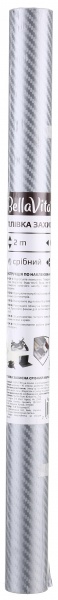 Плівка самоклейка захисна срібний карбон 0,45x2 м