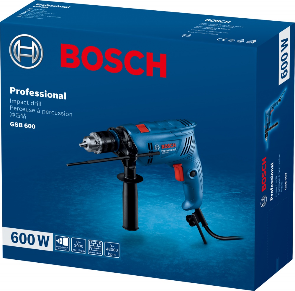 Дрель ударная Bosch Professional GSB 600 06011A0320