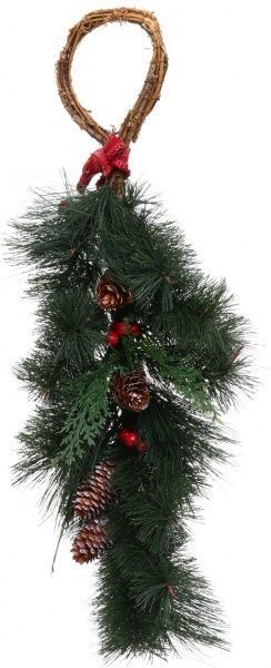 Декорація-підвіска хвойна з ягодами і шишками 50х18х10 см EPI-15HCQ5411A 