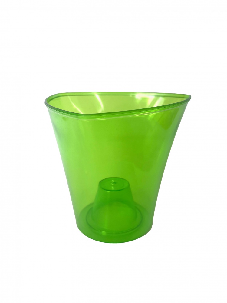 Горщик для квітів пластик Дельта l160 фігурний зелений