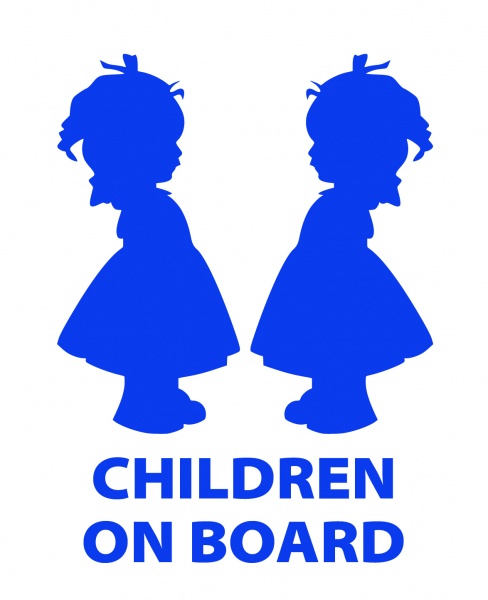 Светоотражающая наклейка LOOM Children On Board 3 LM-10210-blue для твердых поверхностей