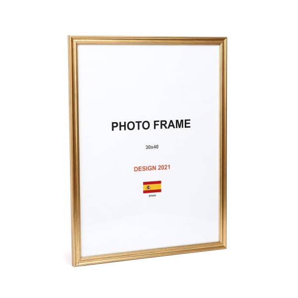 Рамка для фото 1 фото 30х40 см золото 