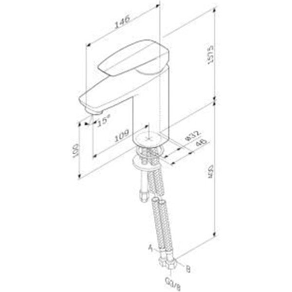 Смеситель для умывальника AM.PM Tender F45E02100