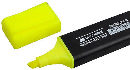 Маркер текстовый Buromax Jobmax BM.8902-08 желтый 